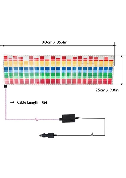 Soğuk Beyaz Led Araç Ön Camı Ses Aktif Ekolayzır Araba Neon El Hafif Müzik Ritim Flaş Lambası Sticker Kontrol Kutusu İle Styling (Yurt Dışından) fırsatları