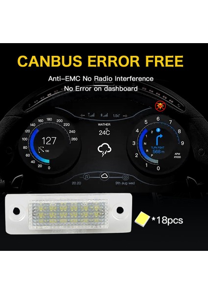 2 Adet Led Beyaz Stil 2 Adet Led Plaka Lambası Hata Yok Volkswagen Vw Touran Golf Jetta Passat T5 Transporter Skoda Plaka Lambaları (Yurt Dışından) modelleri