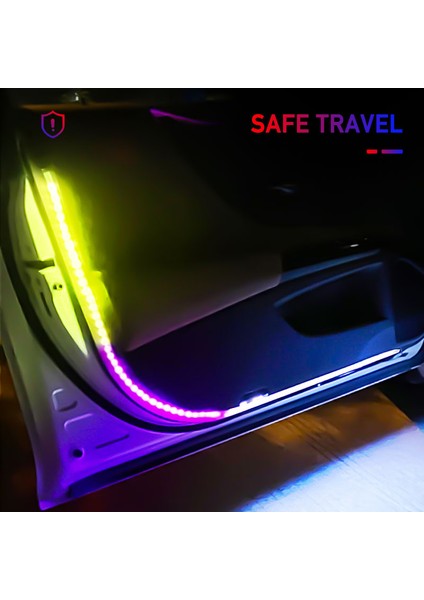 1 Adet Işık Şeridi Araba Kapı Led Işık Şeridi Araba Styling Strobe Rgb Uyarı Streamer Işık Çubuğu Su Geçirmez Karşılama Işığı Karşıtı Arka Uç Çarpışma Lambası (Yurt Dışından) indirimleri