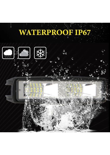 2 Adet Tarzı 48W Led Far Çalışma Çubuğu Led Bar Sis Lambası Motosiklet Kamyon Tekne Traktör Römork Off Road Çalışma Işığı Led (Yurt Dışından)