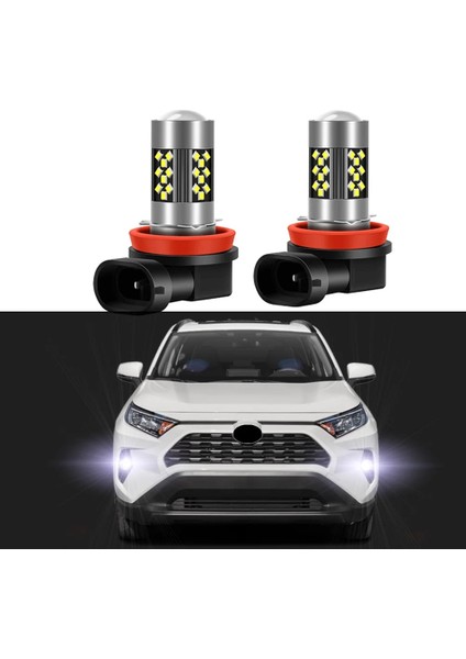 2 Adet Led Sis Lambası Ampuller Toyota Rav4 Rav Beyaz Ön Sis Ampul Canbus (Yurt Dışından)