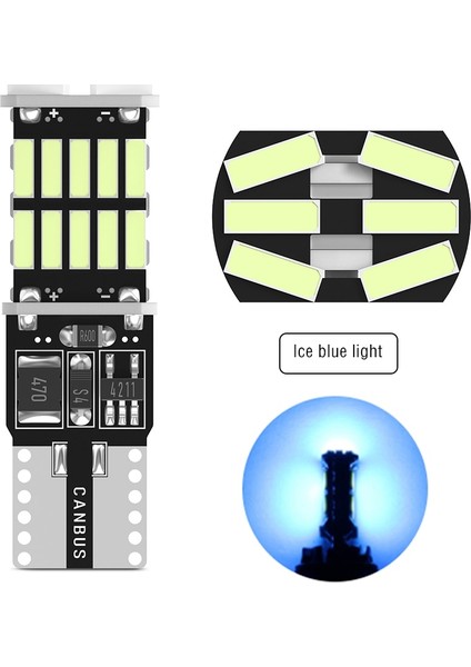 2 Adet Stil T10 Kristal Mavisi 2 T10 W5W W16W 921 Araba Aksesuarları Için Led Led Ampuller Canbus Hiçbir Ev 6000K Beyaz Turuncu Kırmızı Oto Lambası Ters Işıklar (Yurt Dışından)