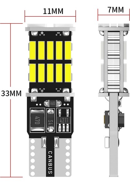 2 Adet Stil T10 Kristal Mavisi 2 T10 W5W W16W 921 Araba Aksesuarları Için Led Led Ampuller Canbus Hiçbir Ev 6000K Beyaz Turuncu Kırmızı Oto Lambası Ters Işıklar (Yurt Dışından) indirimleri
