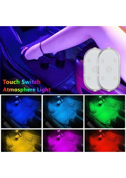 1 Adet Buz Mavisi Led Lamba Araba Tavan Okuma Lambası Dokunmatik Gece Lambası Mini Usb Şarj Işığı Araba Aydınlatma Atmosfer Işığı Araba Iç Işıkları (Yurt Dışından)