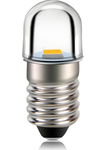 Dc 6V Tarzı E10 4300K Dc 3V 6V 12V 4.5V 18V P13.5S Pr2 E10 Led Ampul El Feneri Değiştirme Torch Çalışma Işığı Gösterge Lambası Sıcak Beyaz 4300K (Yurt Dışından)