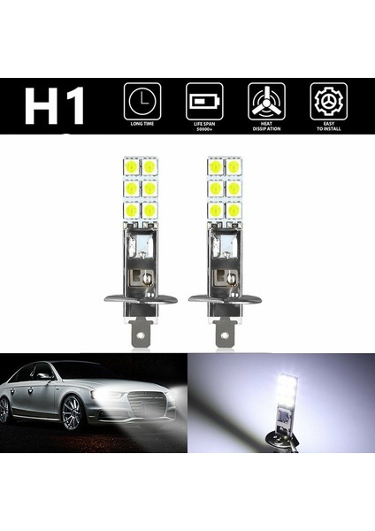 H1 Yeni H1 Led 12V 6000K Beyaz 55W Led Araba Sis Lambası Sürüş Işıkları Led Far Ampul (Yurt Dışından) fiyatları