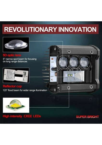 Kablolama-Kurşun-2 Işık Stili Nlpear D Led Işık Çubuğu Off Road Traktör Kamyon Suv 4Wd 4X4 Atv 50W 100W 200W Spot Led Çalışma Işığı Araba Sürüş Sis Lambası (Yurt Dışından) fiyatları