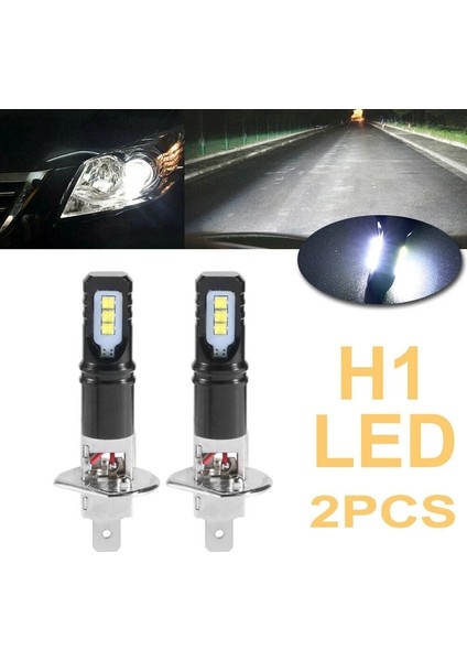 2X Hk Süper Parlak Beyaz 6000Lm Drl Led Far Ampul Kiti Uzun Far Yeni (Yurt Dışından)