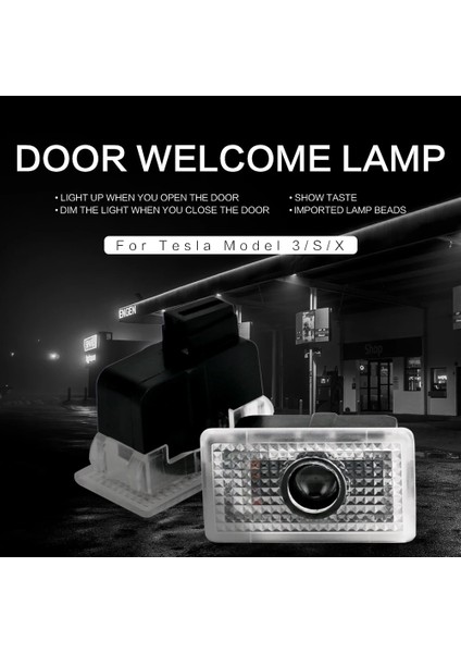 Hd Model X Stili Hd Model S Tesla Model 3 Model Syx Için Led Araba Kapı Karşılama Işığı Logo Projektör Lambası Lazer Lambası Hayalet Gölge Kapı Projeksiyon Işığı (Yurt Dışından) fırsatları