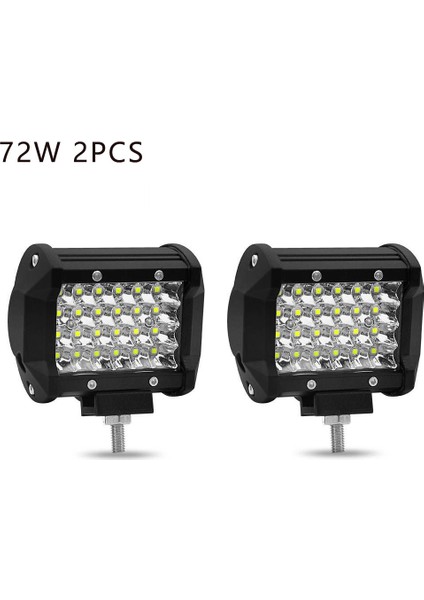 72W 2 Adet Tarzı 120W 72W Led Çalışma Işık Çubuğu Süper Parlak Sis Lambası 12V 24V Off Road Için Far 4X4 Kamyon Traktör Tekne Suv Atv Led Işık (Yurt Dışından)