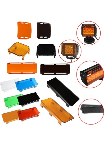 20 Inç Amber Kapak Stili Led Çalışma Işığı Çubuğu Toz Korumalı Koruyucu Led Işık Için Amber Şeffaf Siyah Kırmızı Beyaz Renk Kapakları (Yurt Dışından) fiyatları