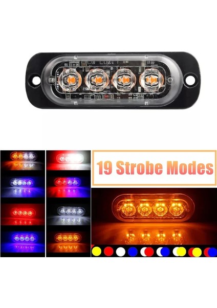 Ca268-Wg 4Led Araba Flaş Uyarı Işığı Izgara Yanıp Sönen Arıza Acil Durum Işık Araba Kamyon Römork Işaret Lambası Arabalar Için Led Yan Işık (Yurt Dışından) fiyatları