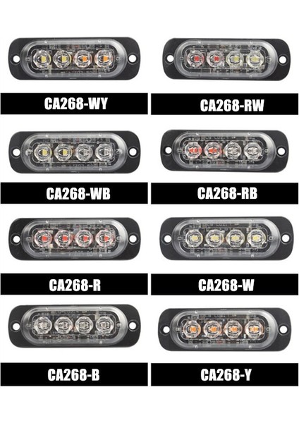Ca268-Wg 4Led Araba Flaş Uyarı Işığı Izgara Yanıp Sönen Arıza Acil Durum Işık Araba Kamyon Römork Işaret Lambası Arabalar Için Led Yan Işık (Yurt Dışından) indirimleri