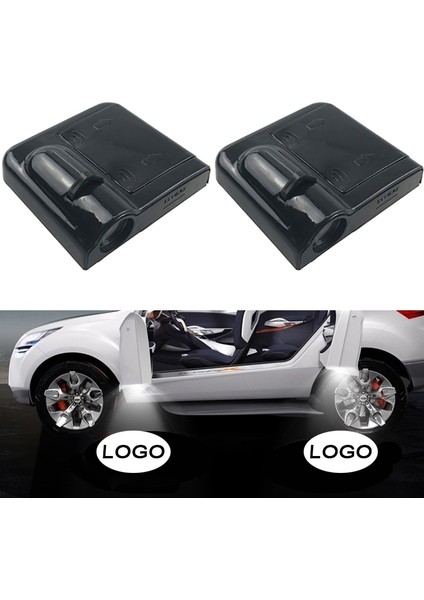 Toyota Için 1 Adet Kablosuz Araba Kapısı Karşılama Led Lazer Projektör Logo Hayalet Gölge Işıkları Led Arabalar Kapı Gölge Işığı Lazer Amblem Lambaları Kitleri (Yurt Dışından)