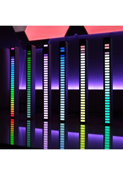 Gümüş 40 Işıklar Araba Ses Kontrol Işığı Rgb Sesle Etkinleştirilen Müzik Ritim Ortam Işıkları, 32 Led 18 Renk Araba Iç Ev Dekorasyon Lambası (Yurt Dışından) indirimleri