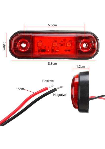Kehribar V 24V Led Yan Işaret Işıkları Araba Dış Işıkları Uyarı Kuyruk Işık Kamyon Römork Kamyon Otobüs Için Sinyal Fren Lambaları (Yurt Dışından) indirimleri