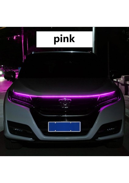 1.8 Milyon Stili Pembe Mor Lymoyo Led Şerit Kaput Işık Araba Led Işık Şeridi Araba Hood Esnek Gündüz Çalışan Işık Şeridi Evrensel Dekorasyon Lambası (Yurt Dışından)