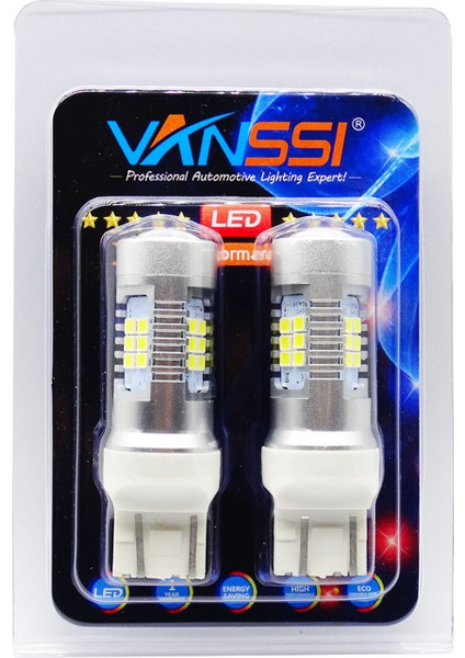 7443 Srck Stili Beyaz Vanssı Rck Led Ampul Lada Vesta Granta Kalina Için Ön Gündüz Çalışan Işık T20 Led Araba Işık Beyaz Kırmızı Sarı (Yurt Dışından)
