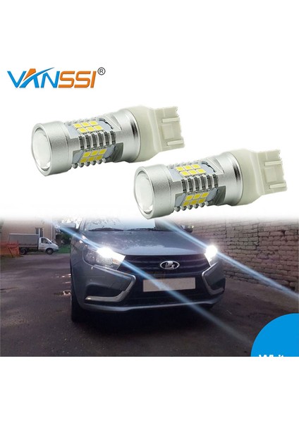 7443 Srck Stili Beyaz Vanssı Rck Led Ampul Lada Vesta Granta Kalina Için Ön Gündüz Çalışan Işık T20 Led Araba Işık Beyaz Kırmızı Sarı (Yurt Dışından) modelleri