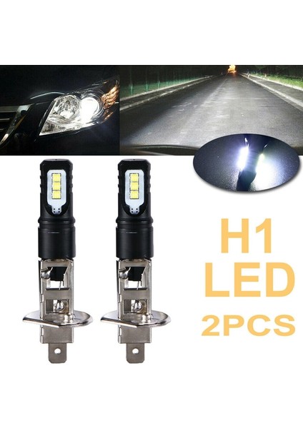 2X Hk Süper Parlak Beyaz 6000Lm Drl Led Far Ampul Kiti Uzun Far (Yurt Dışından)