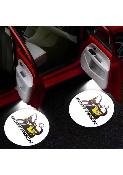2 Adet Tarzı E Tipi Led Araba Kapı Logosu Işık Projektör Amblemi Hayalet Gölge Karşılama Işık Araba Işıkları Dodge Challenger Srt Demon Scat Paketi Şarj Cihazı (Yurt Dışından)