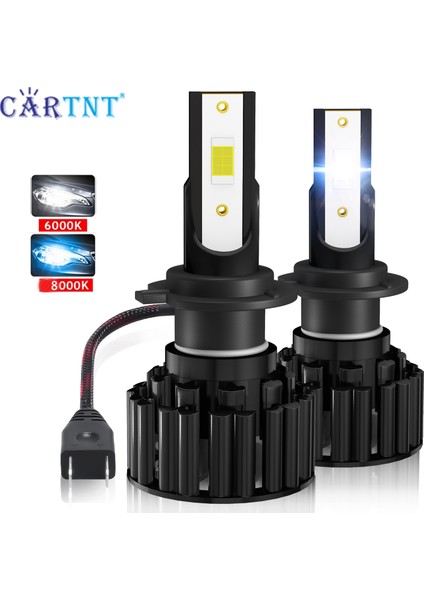 H9 Stili 6000K Soğuk Beyaz Cartnt Lm K 8000K Hb Hb4 H11 H7 Led Ampuller H4 H8 H9 Led Araba Far Ampul Süper Parlak 12V 110W Işıklar (Yurt Dışından)