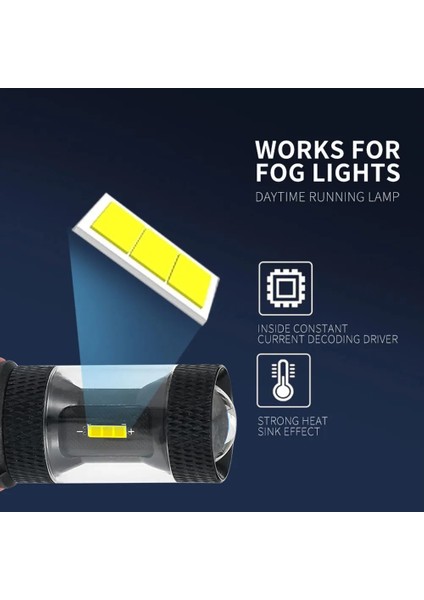 H8 H11 Sarı H H1 H3 H11 H11 Led Far Ampul 6500K Beyaz Sarı 3000Lm Araba Sis Lambası 36W Araba Led Sis Ampul Oto Led Ampuller (Yurt Dışından)