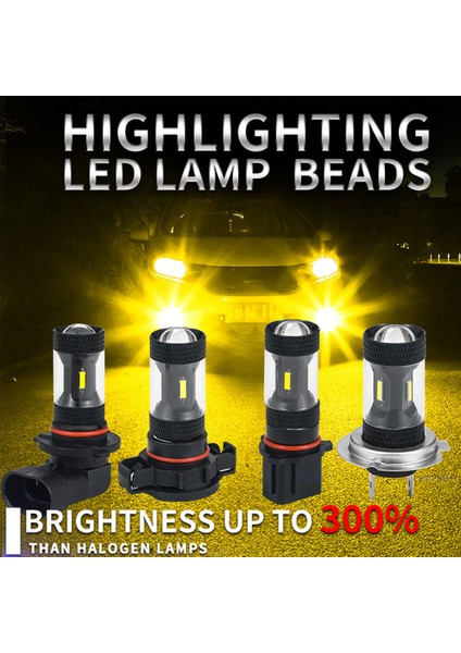 H8 H11 Sarı H H1 H3 H11 H11 Led Far Ampul 6500K Beyaz Sarı 3000Lm Araba Sis Lambası 36W Araba Led Sis Ampul Oto Led Ampuller (Yurt Dışından)