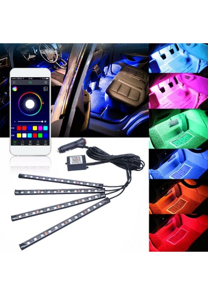 Usb Stili 24 Led Led Atmosfer Şerit Işığı Led Bar Araba Iç Arka Işık Ortam Ruh Hali Ayak Işığı Sesle Kontrol Edilen Çakmak (Yurt Dışından) fiyatları