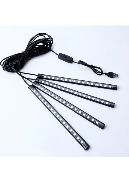 Usb Stili 24 Led Led Atmosfer Şerit Işığı Led Bar Araba Iç Arka Işık Ortam Ruh Hali Ayak Işığı Sesle Kontrol Edilen Çakmak (Yurt Dışından) fırsatları