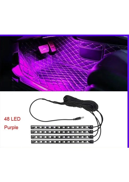 Usb Stili 24 Led Led Atmosfer Şerit Işığı Led Bar Araba Iç Arka Işık Ortam Ruh Hali Ayak Işığı Sesle Kontrol Edilen Çakmak (Yurt Dışından) indirimleri