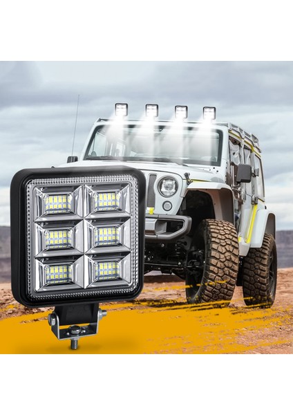 1Pc 192W 64Led Tarzı 2X 144W 192W Led Çalışma Işığı Bar Çalışma Işığı 48Led 42Mm Offroad Spot Işın Sis Farları 4X4 Kamyon Traktör Tekne 4Wd Suv Atv 12V 24V (Yurt Dışından) modelleri
