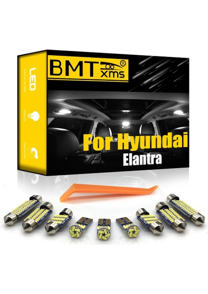 2007-2010 12 Adet Tarzı Beyaz Hyundai Avante Elantra Araç Için Bmtxms Canbus Led Iç Işık Kiti Plaka Lambası Ampuller (Yurt Dışından) indirimleri