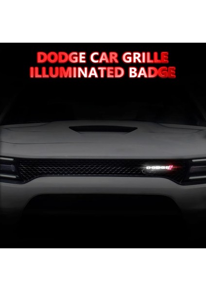 Toyota Işık Için Abs Krom Araba Ön Kaput Grille Amblemi Led Işıkları Rozeti Dodge Challenger Ra Şarj Cihazı Avenger Kalibre Dekoratif Lamba (Yurt Dışından)