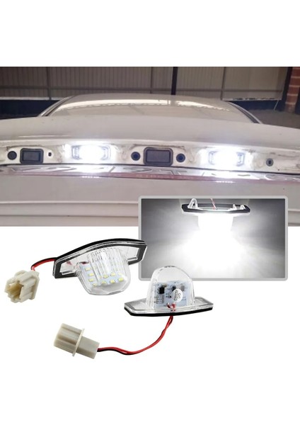 2 Adet Led Beyaz Stil Ar Led Numarası Plaka Işık Canbus Honda Crv Fit Jazz Hrv Frv Cr-V Odyssey Akışı 12V Smd 18 Led Numarası Lambası (Yurt Dışından)