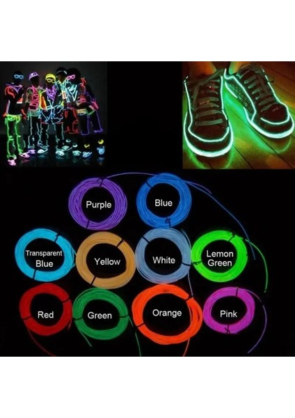 Diğer Stil Portakal Led Neon Glow El Tel Kablo Araba Dekoratif Lamba Esnek Bant Ledstrip Denetleyici Ve Araba Suv Araba Aksesuarları Için Adaptörlü (Yurt Dışından) indirimleri
