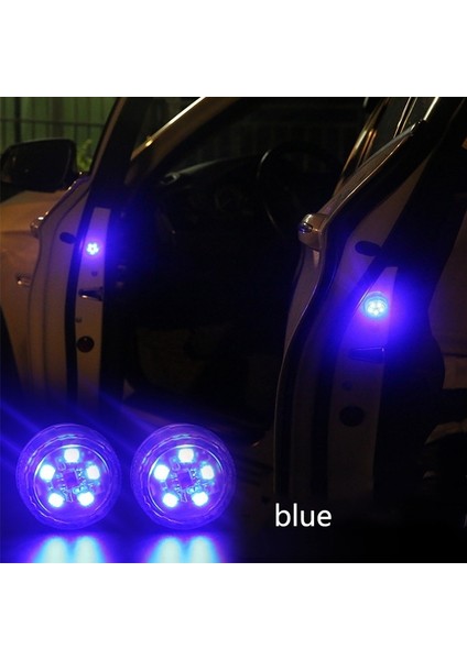 Koyu Mavi Led Araba Açılış Kapı Güvenlik Uyarısı Çarpışma Önleyici Işıklar Manyetik Indüksiyon Flaş Flaş Su Geçirmez Çarpışma Lambaları Aksesuarları (Yurt Dışından)