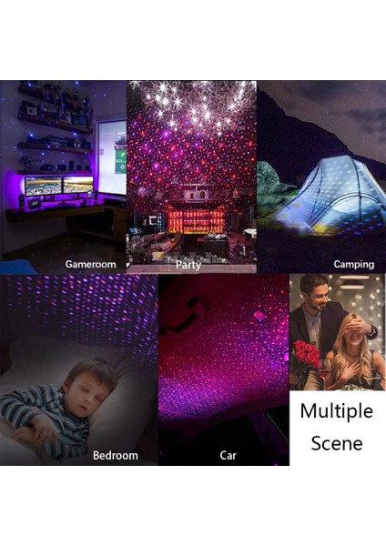 Bir Kırmızı Araba Iç Atmosfer Yıldızlı Lazer Projektör Lambası Usb Led Çatı Araba Yıldız Gece Işığı Süper Parlaklık Otomatik Yıldızlı Dekorasyon (Yurt Dışından) indirimleri