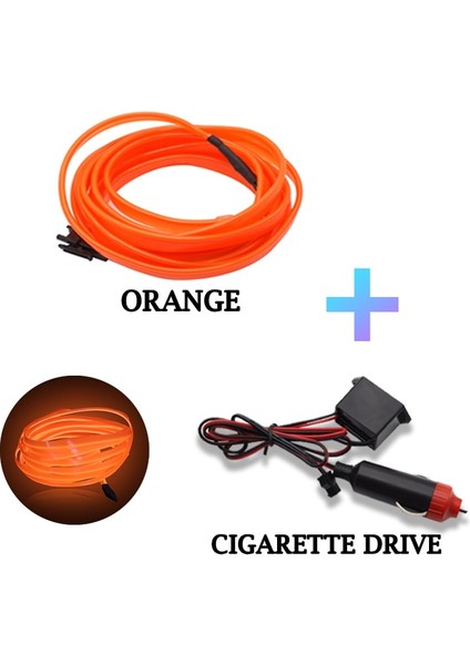 3M Tarzı Turuncu-C M Araba Led Işık Iç Ortam Led Şerit Neon Aydınlatma Çelenk Tel Halat Tüp Dekorasyon Esnek Tüp Renkleri Oto Led (Yurt Dışından) fiyatları