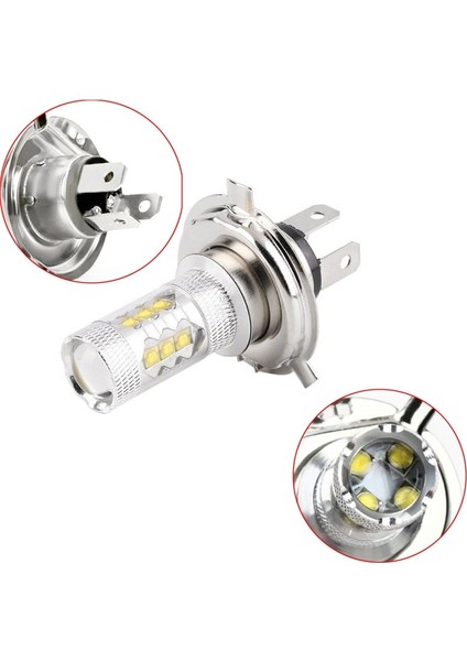 Yeni H4 80W 6000K 1000Lm Led Sis Drl 360 Derece Sürüş Araba Kafa Işık Lambası Ampuller Beyaz Süper Parlak Düşük Tüketim# (Yurt Dışından) fiyatları