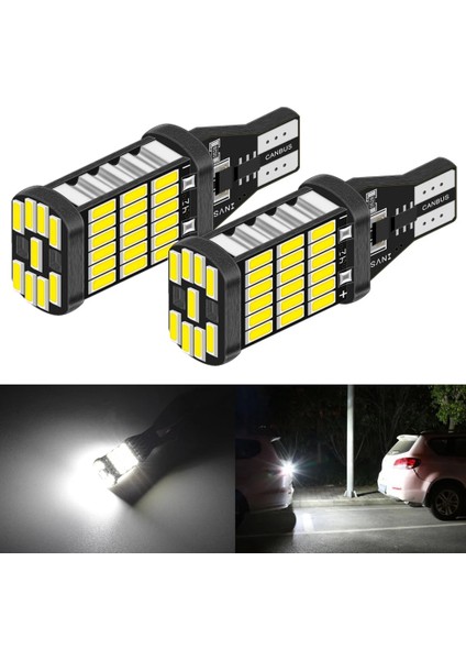 Sıcak Beyaz W Led Araba Ters Işık Canbu Ba15S Led Ampul Işık Geri Bmw E46 E34 E53 X5 E70 E90 E36 E60 E39 F10 E30 F20 E92 (Yurt Dışından)