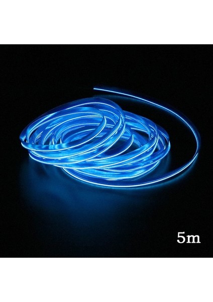 Mavi-5M Otomatik Led Şerit Araba Iç Aydınlatma Garland El Tel Neon Işık Halat Tüp Hattı 12V Sigara Sürücüsü İle Esnek (Yurt Dışından)