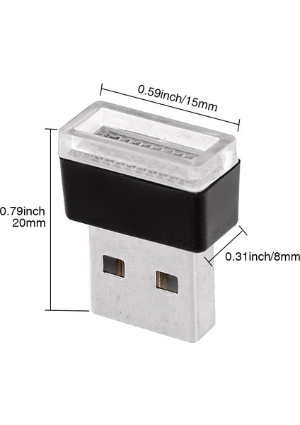 Beyaz Mini Usb Işık Led Modelleme Araba Ortam Işığı Neon Iç Işık Araba Takı (7 Çeşit Açık Renk) (Yurt Dışından) fırsatları