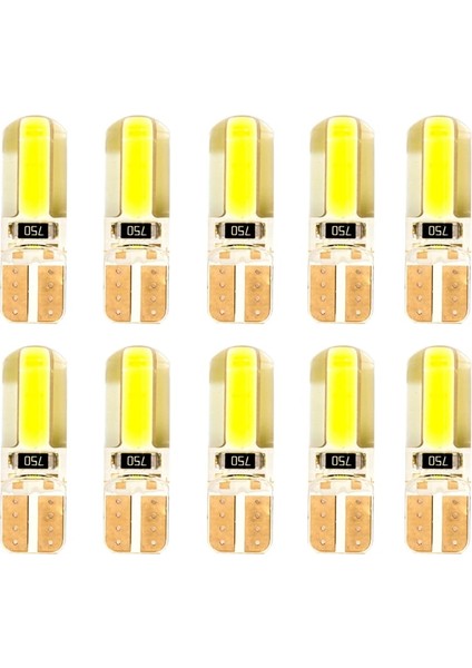 10 Parça Tarzı Sarı T10 W5W Led Araba Iç Işık Cob Marker Lambası 12V Ampul Kama Park Kubbe Işık Beyaz Oto Araba Oto Için (Yurt Dışından) fiyatları