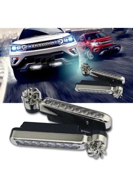 Beyaz Rüzgar Enerjili 8 Led Araba Işık Harici Drl Koşu Işıkları Far Sis Işık Lambası Otomatik Gün Işığı Kablolama Olmadan Rüzgar Enerjisi (Yurt Dışından) indirimleri