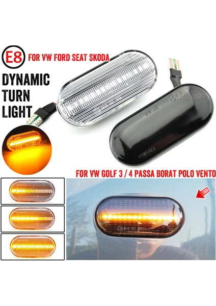 Kristal Beyazı Led Dinamik Yan Işaretleyici Vw Up Caddy T5 Amarok Jetta Golf 3 4 Fox Beetle Lupo Sharan Bora Passat Polo Vento Için Sinyal Işığını Açın (Yurt Dışından) fiyatları