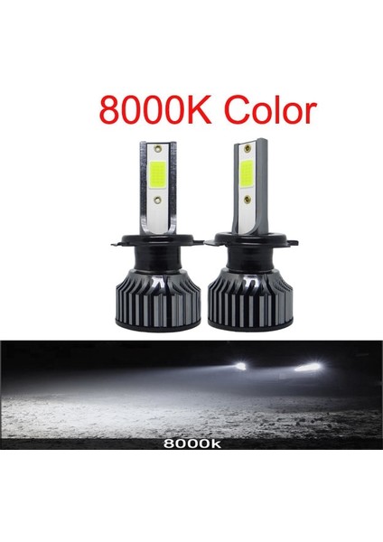 H7 Stili 8000K Beyaz Mavi 2 Adet H4 Hdes Led Araba Far Lümen H1 Ampuller H H8 H9 H11 Hk Sis Ampul Turbo Lambası (Yurt Dışından)
