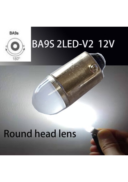 Ba9S 4Led -V3 Beyaz Ba9S T4W Led Araba Ampulü T2W T3W H5W Iç Araba Led Plaka Işığı Md Dc12V (Yurt Dışından) indirimleri