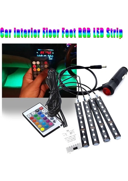 Rgb-Usb Rgb Beleuchtung Işık Araba Usb Müzik Uzaktan Ses Kontrol Modları İle Zemin Ayak Atmosfer Lambası Led Iç Dekoratif Led Şerit (Yurt Dışından)