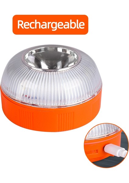 1 Bilgisayar Araba Acil Işık V16 Şarj Edilebilir Led El Feneri Manyetik Indüksiyon Strobe Işık Yol Kaza Lambası Trafik Uyarı Lambası (Yurt Dışından)